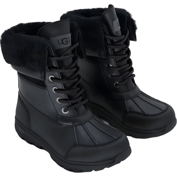 UGG Butte II CWR Waterproof Winter Snow Boots Black Kids Girls US 13 - Picture 4 of 6